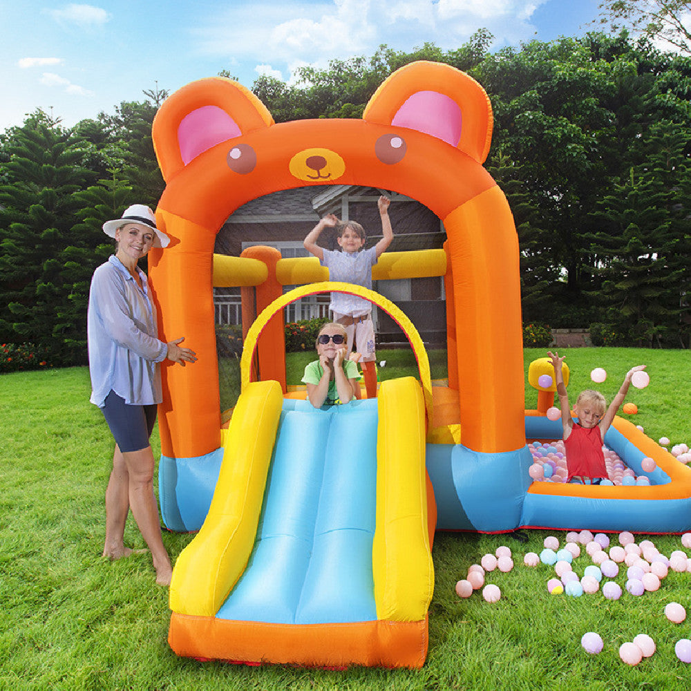 Household Bouncy Castle Bear Theme Model Inflatable Jumping Bed