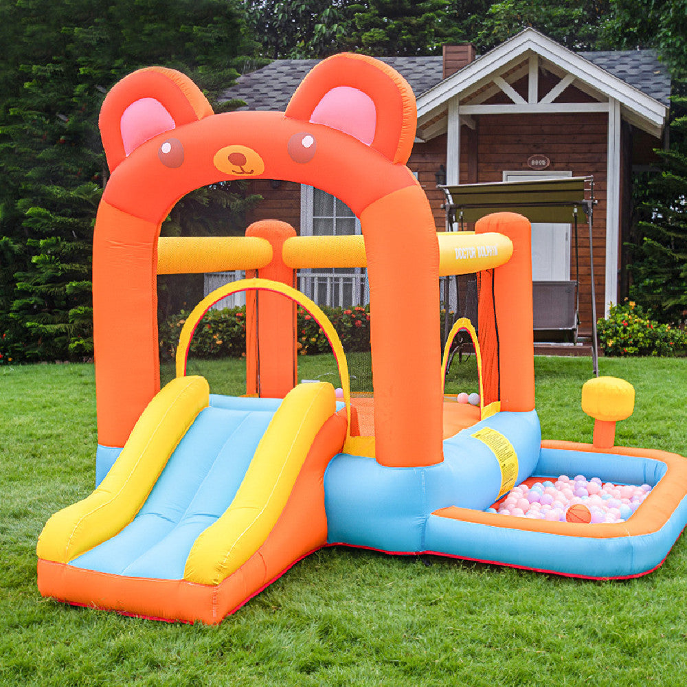 Household Bouncy Castle Bear Theme Model Inflatable Jumping Bed